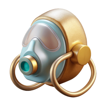 magnificent abstract Oxygen Mask Respiratory Icon Isolated for Emergency Care premium png