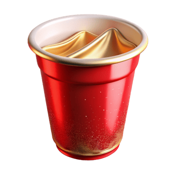 dramatic vintage Party Cups Plastic Disposable Beverage Red Solo Cup Transparent original png