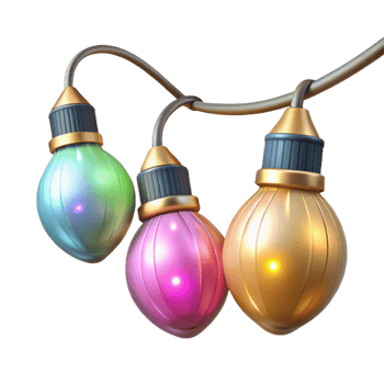 stunning creative Party Lights String Colorful Bulbs Cutout for Home Decor genuine png