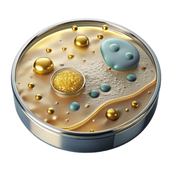 vibrant classic Petri Dish Cutout with Bacteria Culture for Biology Studies genuine png