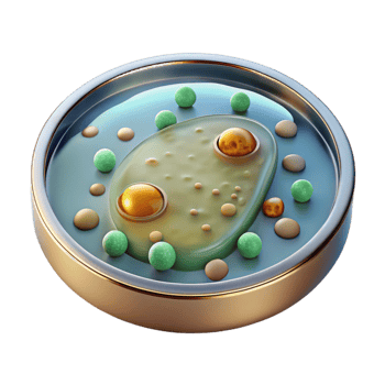 magnificent artistic Petri Dish Cutout with Bacteria Culture for Biology Studies authentic png