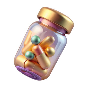 vibrant abstract Pill Bottle Prescription Medication Transparent Pharmacy Graphic png