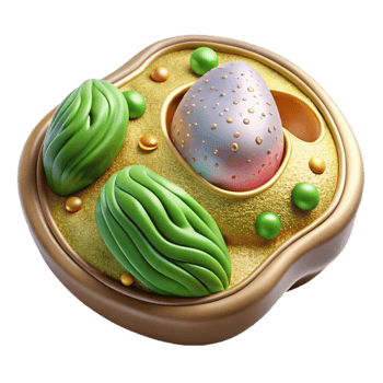 beautiful abstract Plant Cell Biology Diagram Cutout for Botany Studies premium png
