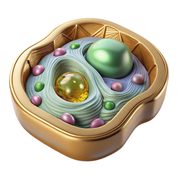 vibrant creative Plant Cell Structure Isolated for Educational Graphics png