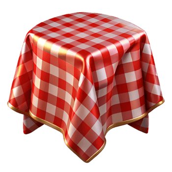dramatic modern Plastic Tablecloth Disposable Party Supplies Red Gingham Transparent exclusive png