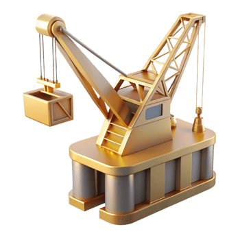 serene minimalist Port Crane Isolated Cutout for Harbor Operations high resolution png