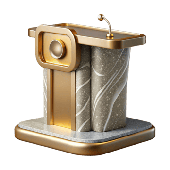 beautiful rustic Presentation Stand Podium Cutout for Public Speaking premium png