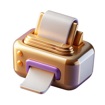 beautiful modern Printer Icon Isolated for Document Printing premium png