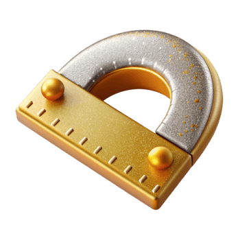 stunning vintage Protractor Geometry Tool Isolated for Math Education authentic png