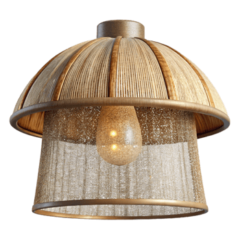 beautiful artistic Rattan Lamp Shade Transparent Background Home Decor detailed png