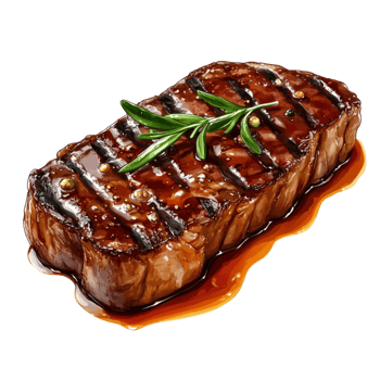 Juicy Grilled Steak with Herbs on Top png