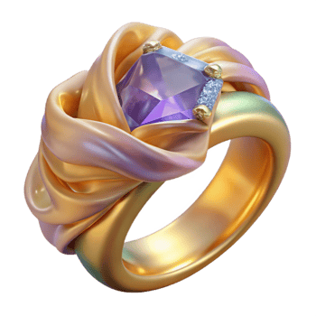 elegant abstract Ring Jewelry Accessory Fashion Item Isolated for Engagement Ecommerce png