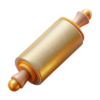 magnificent classic Rolling Pin Dough Roller Isolated Baking Graphics high quality png