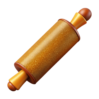 magnificent creative Rolling Pin Wooden Baking Tool Isolated for Recipe Design authentic png