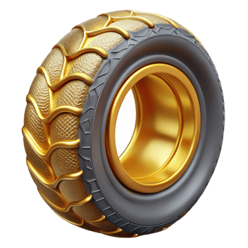 serene artistic Rubber Texture Tire Tread Cutout for Automotive Design detailed png