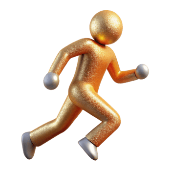 vibrant creative Running Person Icon Isolated for Exercise and Fitness high quality png