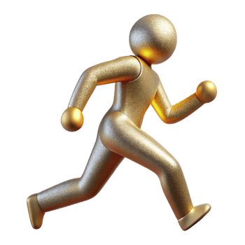 vibrant creative Running Person Icon Isolated for Exercise and Fitness png