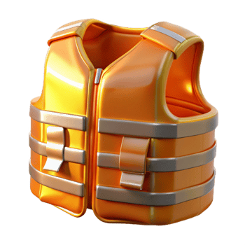 serene rustic Safety Vest Orange Reflective Strips Cutout Construction Safety authentic png