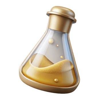 impressive abstract Science Beaker Experiment Icon Isolated for Lab Graphics detailed png