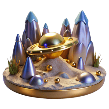 impressive contemporary Sci Fi Alien Landscape Isolated for Fantasy Worlds professional png