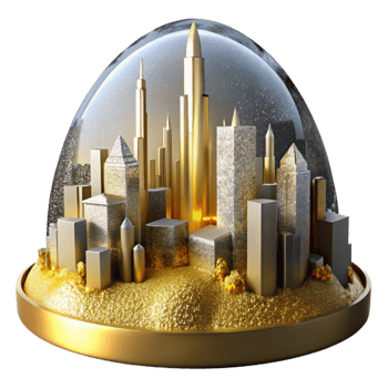 beautiful abstract Sci Fi Cityscape Silhouette Isolated for Urban Projects original png
