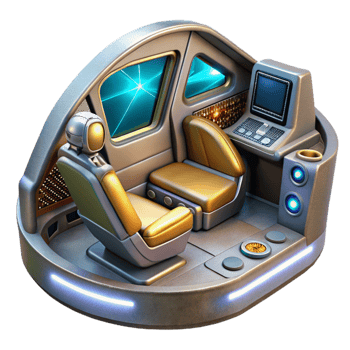 impressive minimalist Sci Fi Spaceship Cockpit Isolated for Game Interiors png