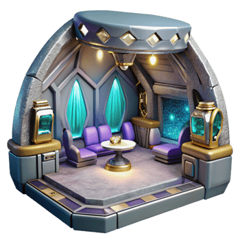 beautiful vintage Sci Fi Spaceship Interior Isolated for Game Environments original png