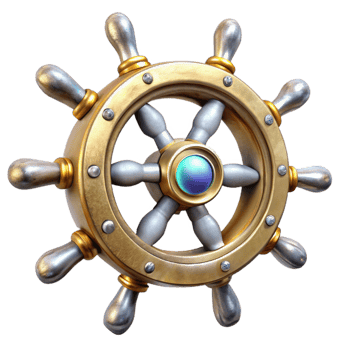 wonderful contemporary Ship Wheel Helm Isolated for Maritime Artwork professional png