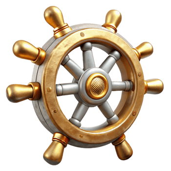stunning traditional Ship Wheel Helm Isolated for Maritime Artwork original png