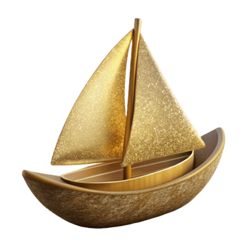 dramatic classic Silhouette Boat Sailing Cutout for Marine Graphics premium png