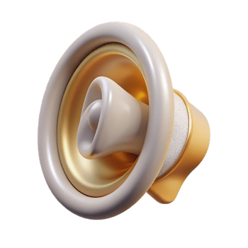 elegant artistic Simple Volume Speaker Icon Transparent for Music Apps exclusive png