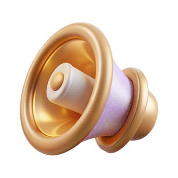 vibrant creative Simple Volume Speaker Icon Transparent for Music Apps high quality png