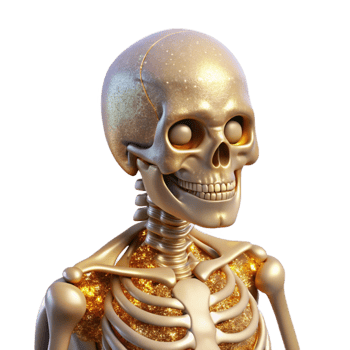 beautiful modern Skeleton Human Anatomy Medical Illustration Isolated for Healthcare exclusive png