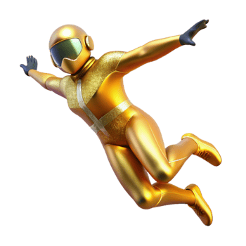 elegant artistic Skydiving Silhouette Transparent for Adventure Tourism original png