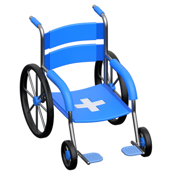 3D Wheelchair Medical Icon png