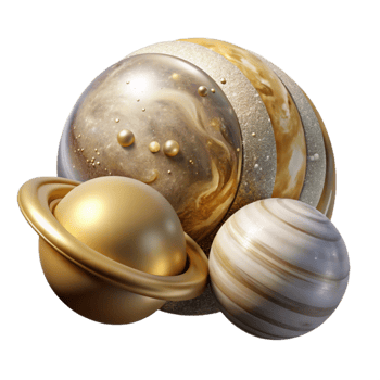 magnificent vintage Solar System Planets Astronomy Illustration Transparent for Space Design genuine png