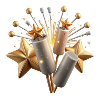 extraordinary artistic Sparkler Exit Guests Cheering Cutout for Night Celebrations detailed png