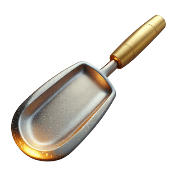 beautiful rustic Spatula gold Kitchen Utensil Isolated for Cooking Graphics premium png
