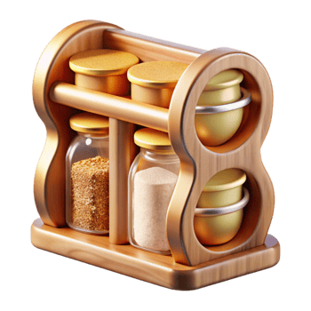 extraordinary traditional Spice Rack Wooden Organizer Cutout for Kitchen Storage original png