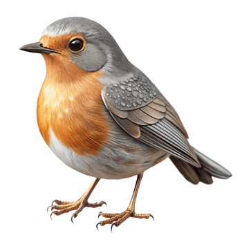 dramatic creative Spring Robin Bird Transparent for Nature Photography exclusive png