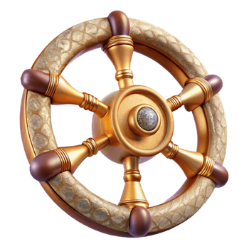 wonderful vintage Steering Wheel Ship Transparent Background for Maritime Museums authentic png