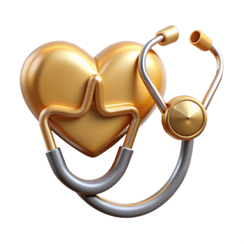 vibrant artistic Stethoscope Heartbeat Icon Isolated for Medical Websites high quality png
