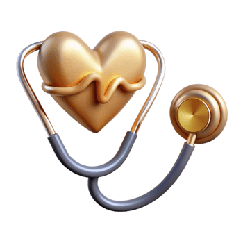 impressive modern Stethoscope Heartbeat Icon Isolated for Medical Websites detailed png