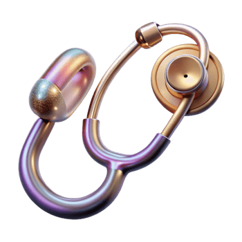 serene minimalist Stethoscope Medical Icon Transparent for Doctor Websites high resolution png