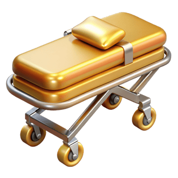 elegant artistic Stretcher Emergency Transport Icon Isolated for Medical Use authentic png