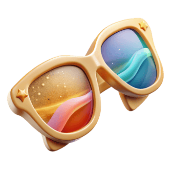 impressive rustic Summer Sunglasses Icon Isolated for Vacation Essentials high resolution png