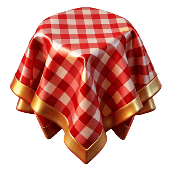 beautiful traditional Tablecloth Red Checkered Picnic Transparent for Food Illustrations high quality png