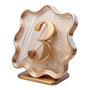 elegant traditional Table Number Card Calligraphy Transparent for Wedding Reception premium png