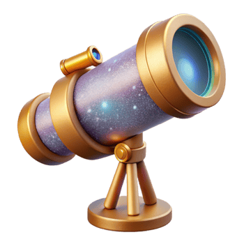 elegant vintage Telescope Astronomy Equipment Isolated for Stargazing detailed png