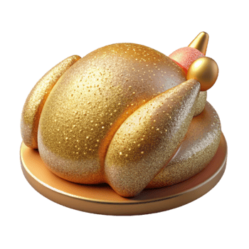 vibrant creative Thanksgiving Roasted Turkey Transparent for Holiday Feast premium png
